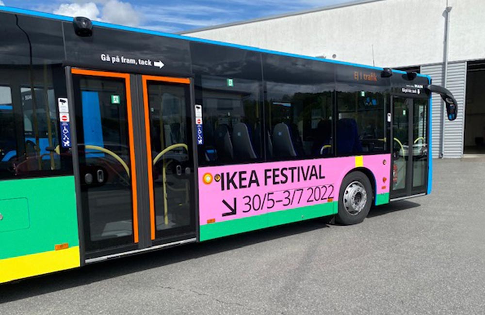 Nonbye levererar bussdekor till IKEA Festival